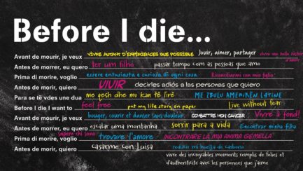 Oeuvre participative « Before I die »